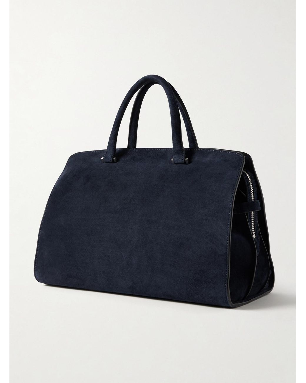 Metier Blue Private Eye Medium Suede Tote