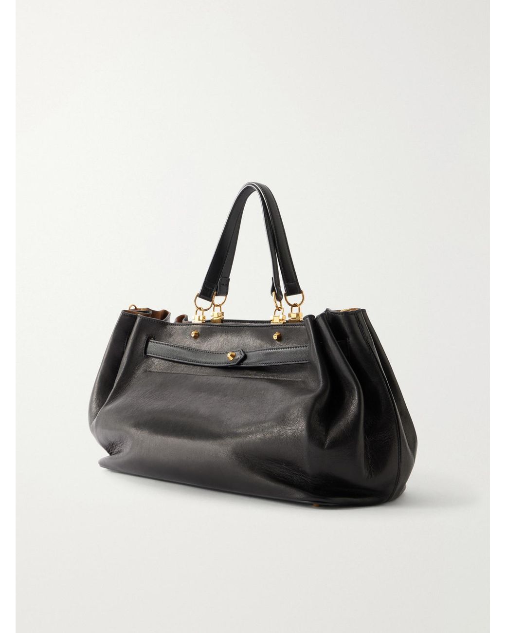 Balenciaga Black Fan Medium Leather Tote