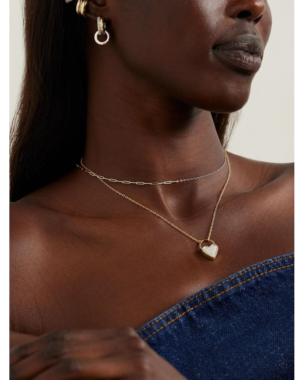 Yvonne Léon Natural 18-Karat Diamond Necklace