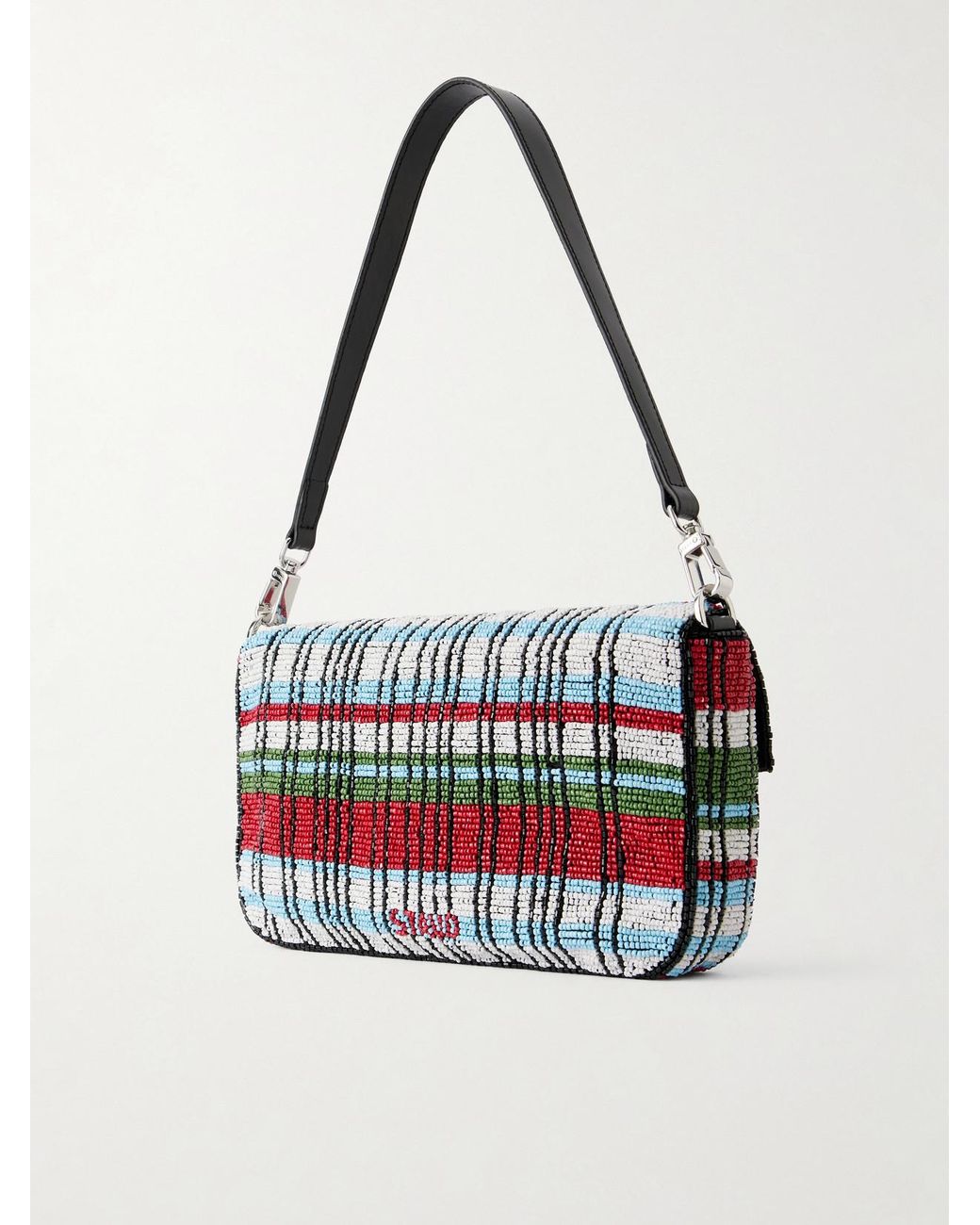Staud White Da Adolfo Timmy Beaded Shoulder Bag