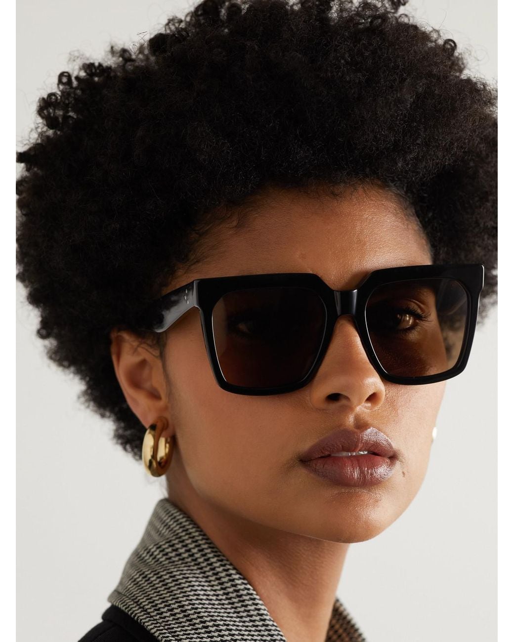 Céline Black Oversized Square-Frame Acetate Sunglasses