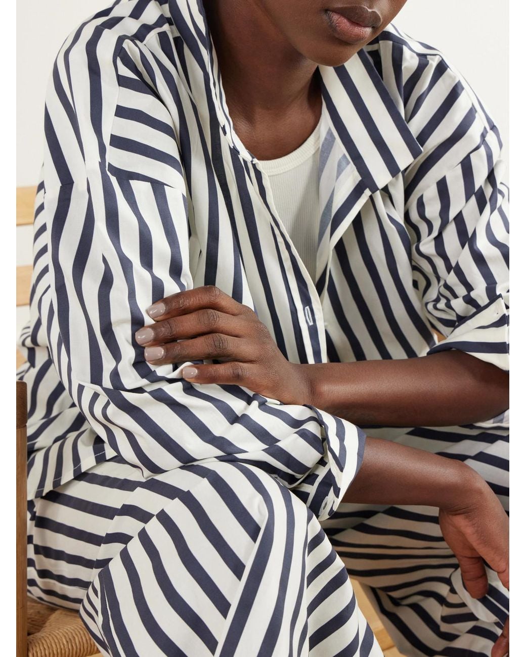 ANDRES OTALORA Black Un Tej Striped Cotton-Poplin Shirt