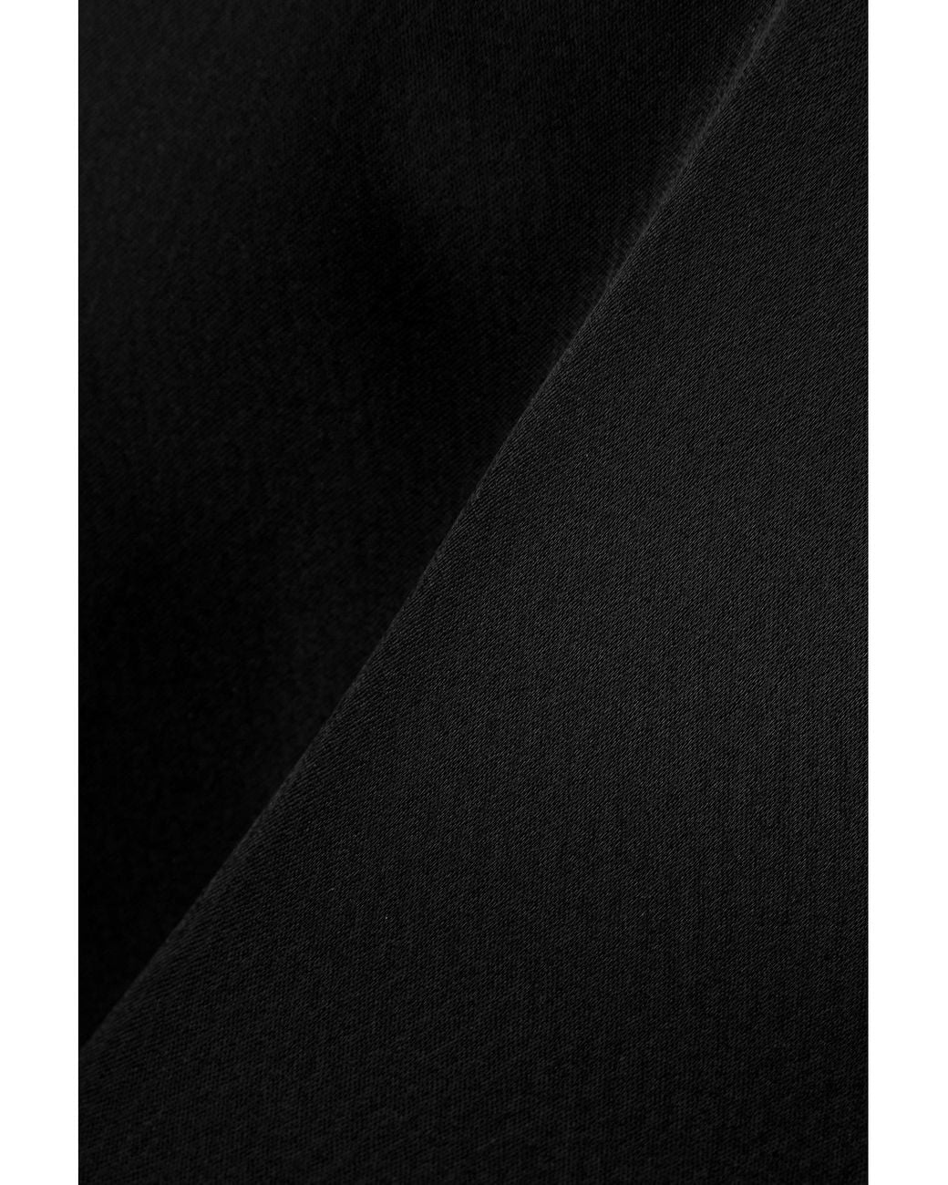 Leset Black Barb Satin Wide-Leg Pants
