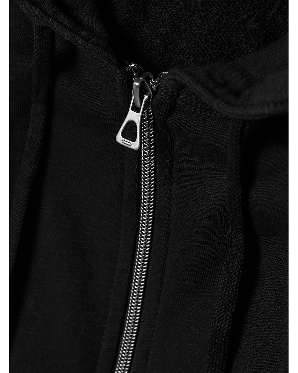 James Perse Black Vintage French Cotton-Terry Hoodie