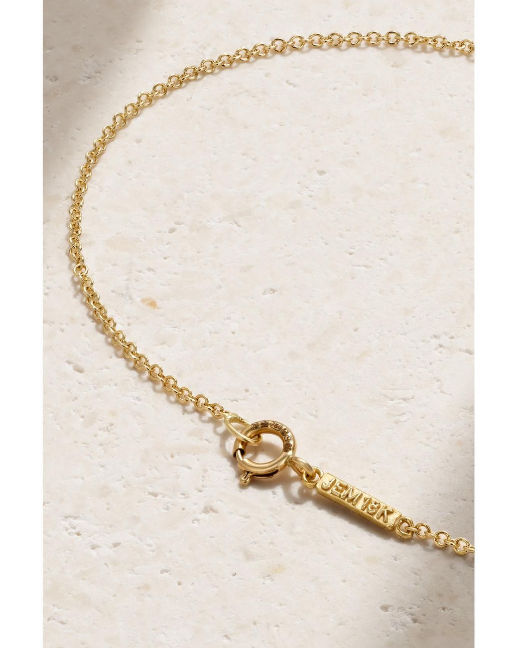 Jennifer Meyer Blue Mini Heart 18-Karat Necklace