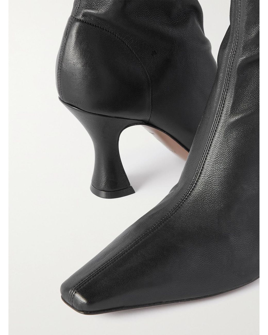 Neous Black Ran Stretch-Leather Ankle Boots