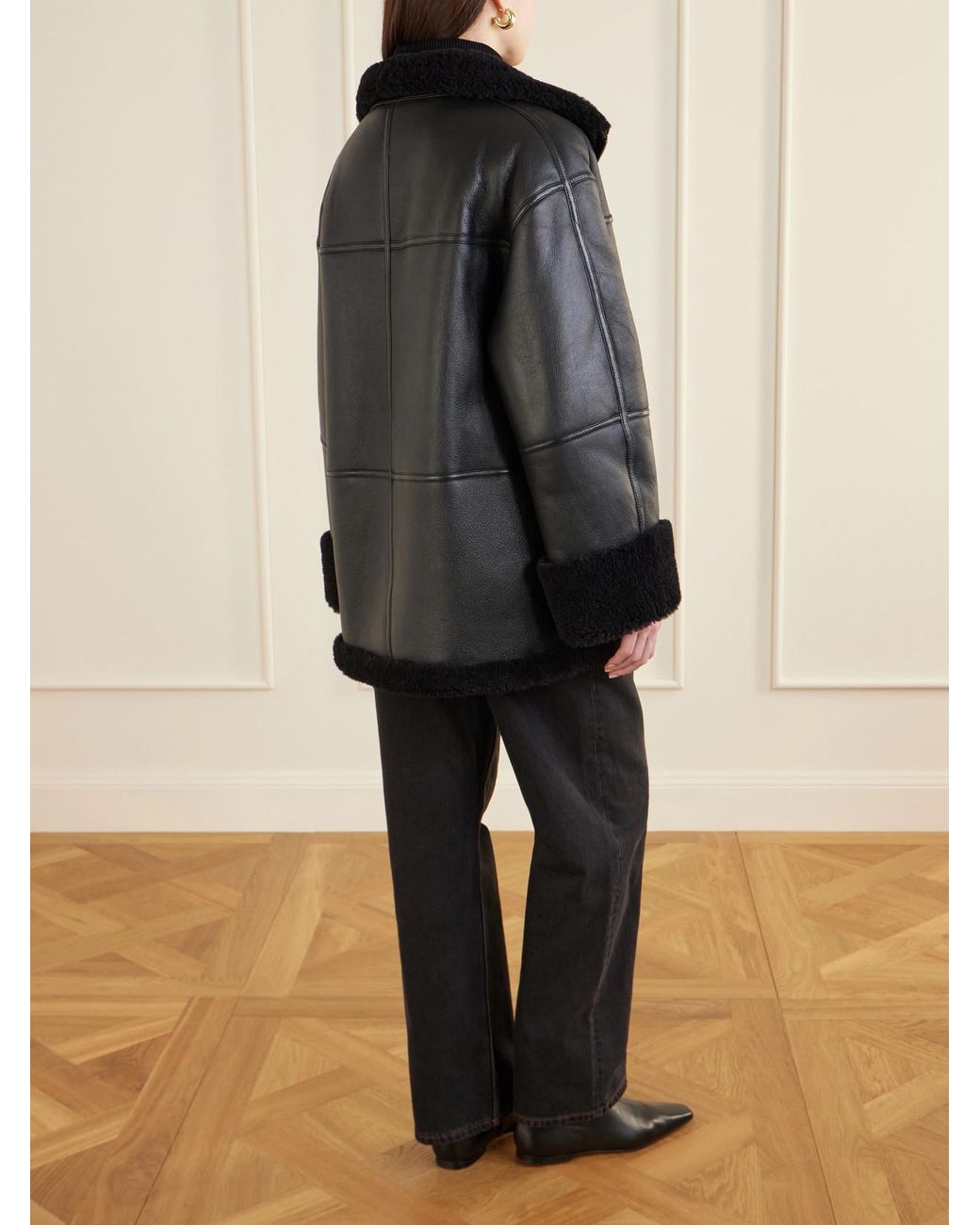 Totême Black Shearling Jacket