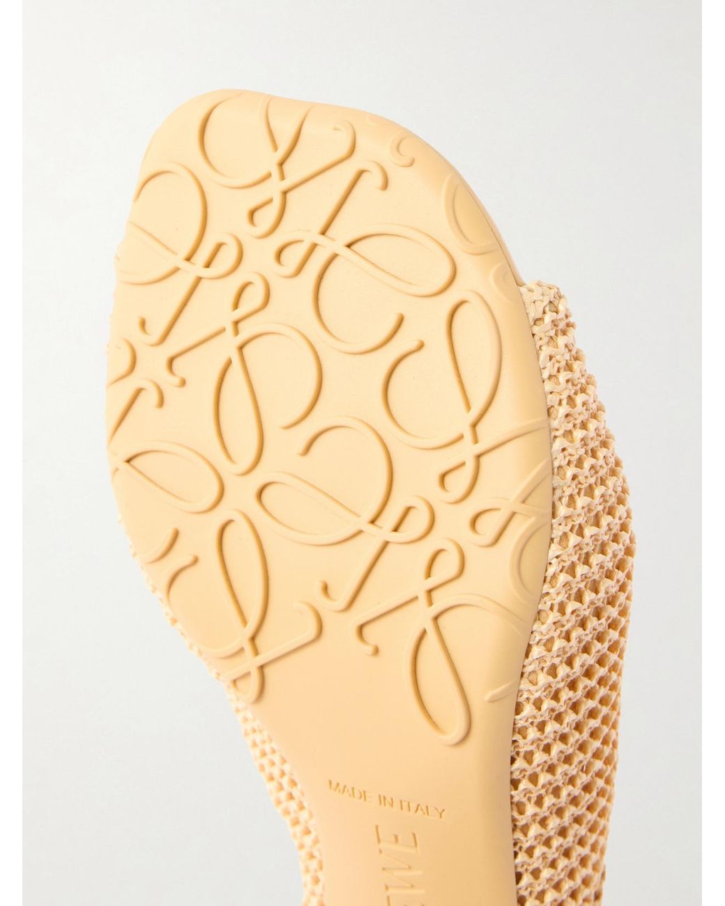 Loewe Natural Paula's Ibiza Pebble Raffia-Effect Mules