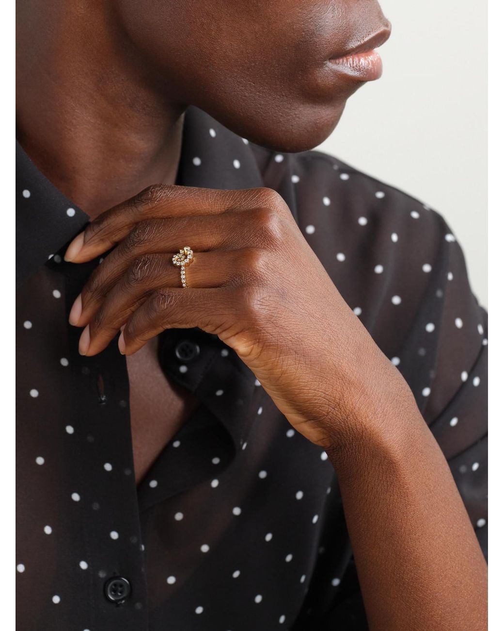 Sophie Bille Brahe Natural Rêve Escargot 18-Karat Recycled Diamond Ring