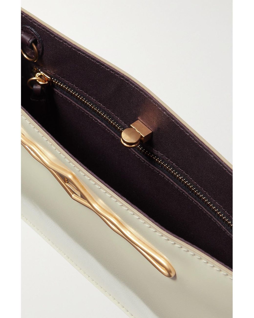 Metier Natural Fernando Jorge Ease Embellished Glossed-Leather Clutch