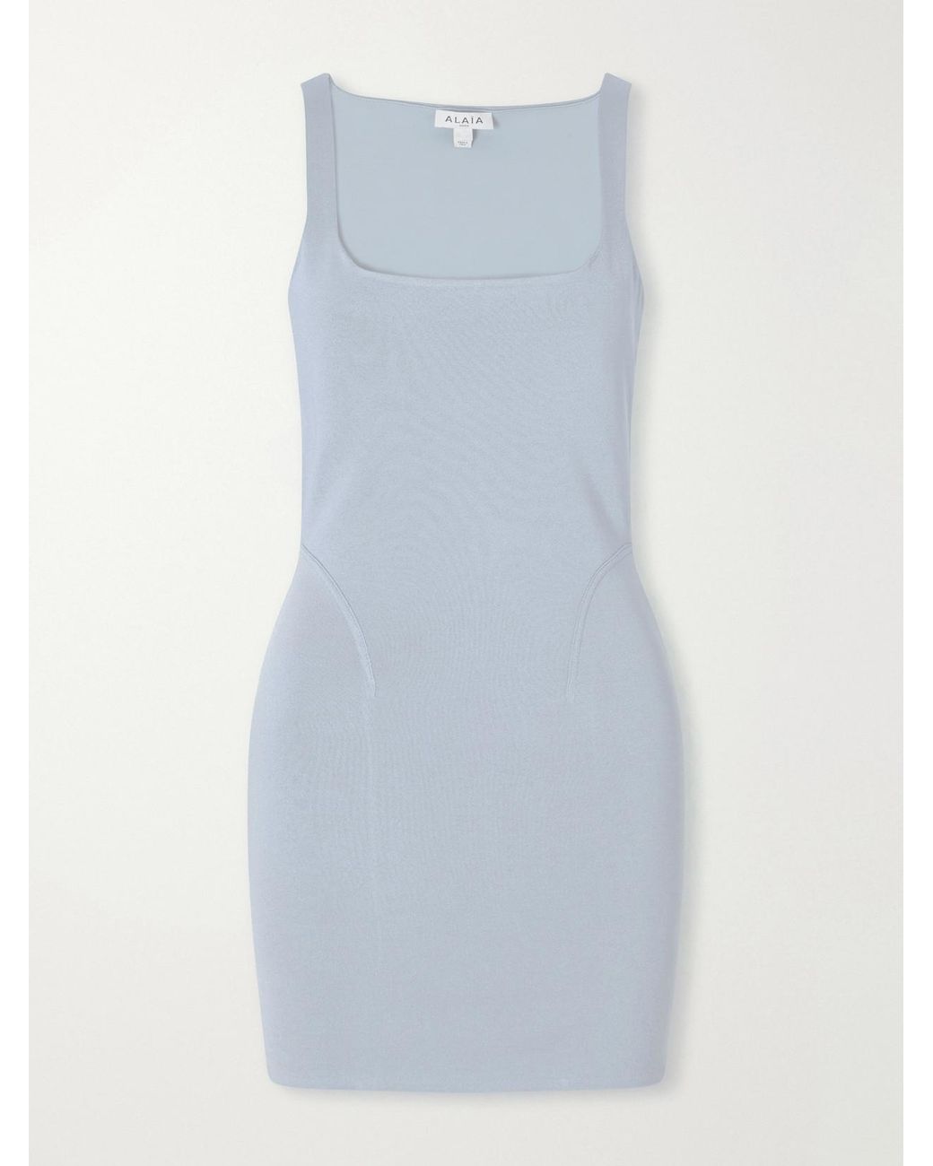 Alaïa Blue Stretch-Jersey Mini Dress