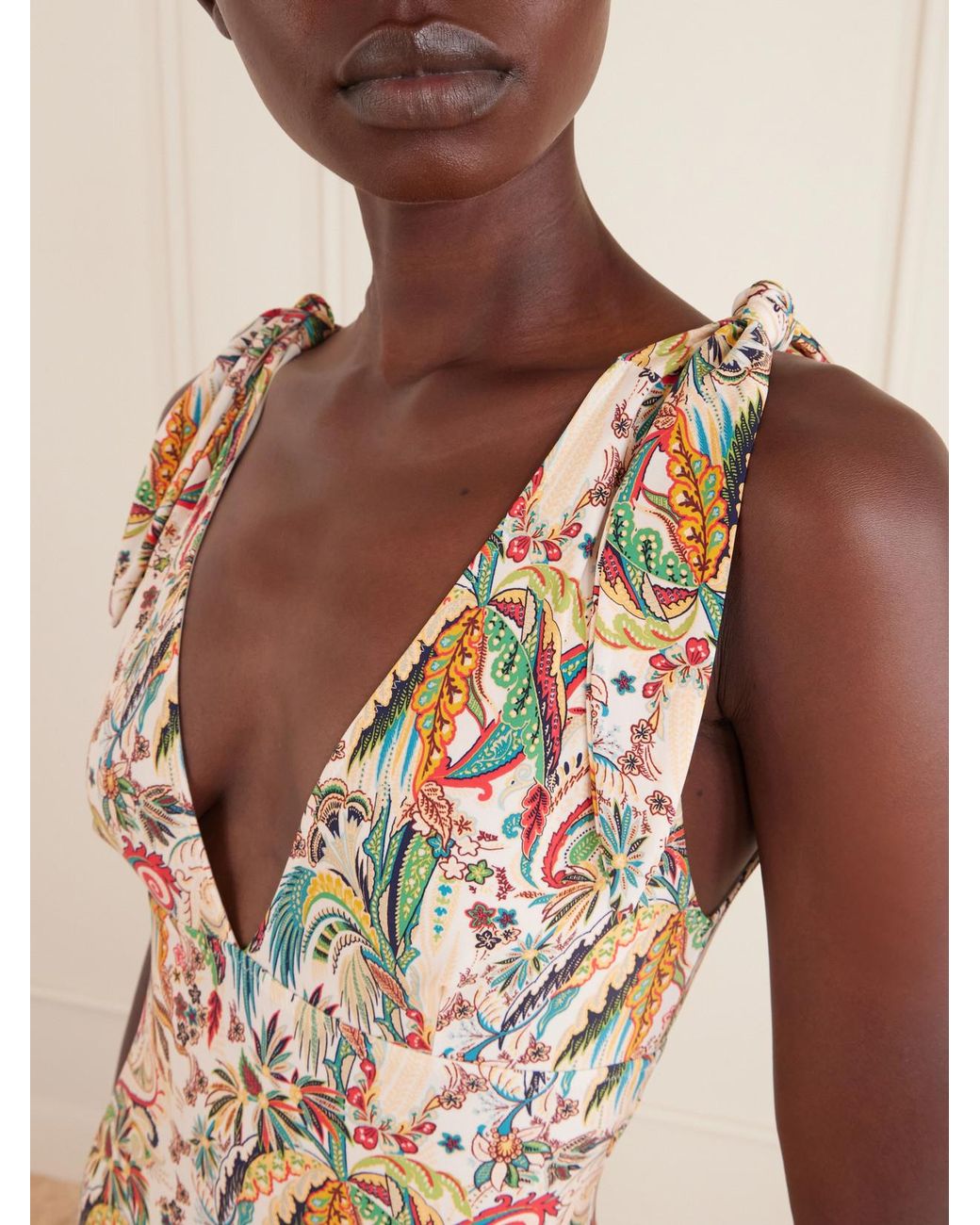 Etro White Printed Swimsuit