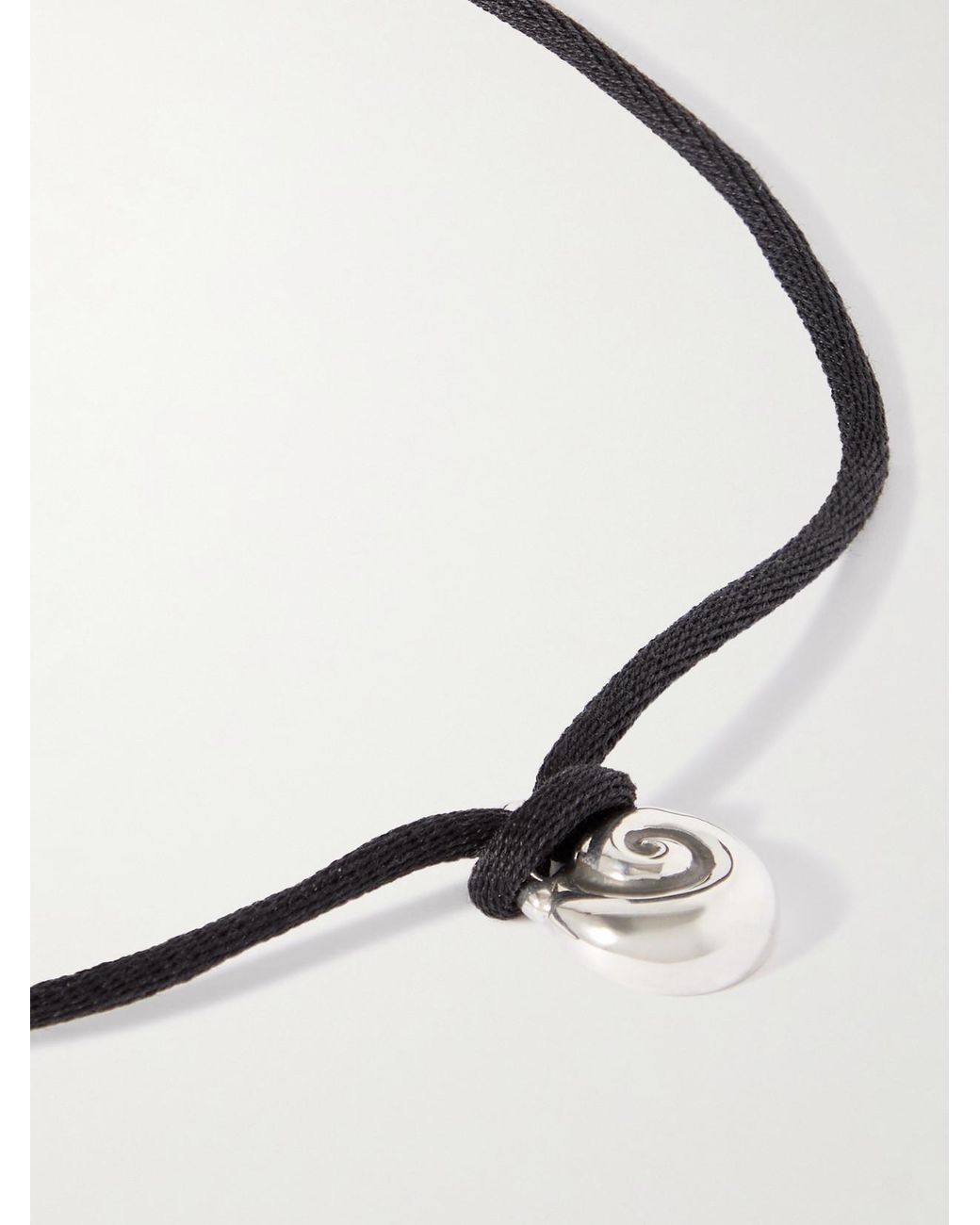 Sophie Buhai Black Nautilus And Cord Necklace