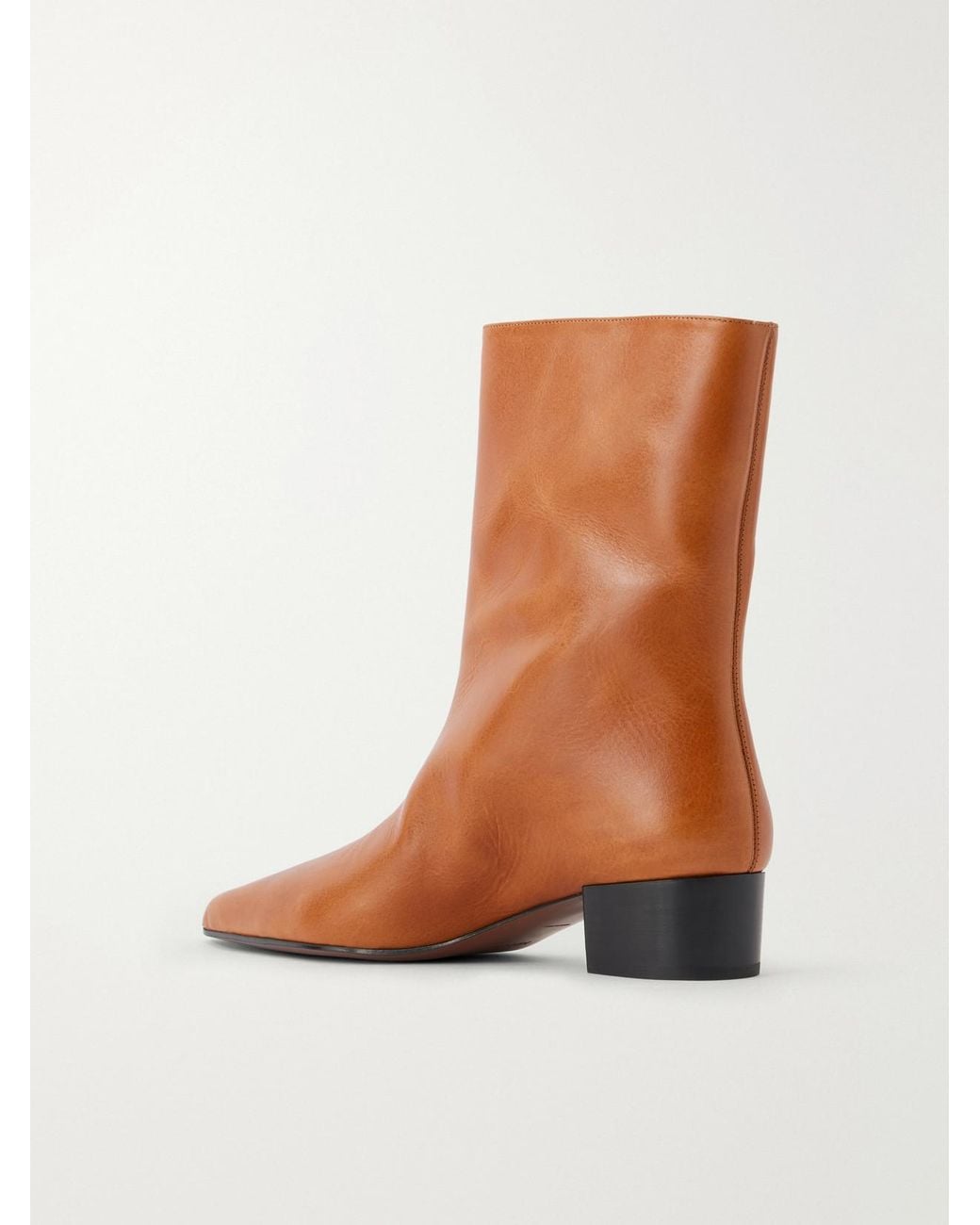 Neous Brown Tapek 35 Textured-Leather Ankle Boots