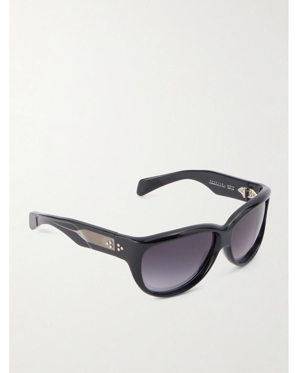 Jacques Marie Mage Black Ravello D-Frame Acetate Sunglasses