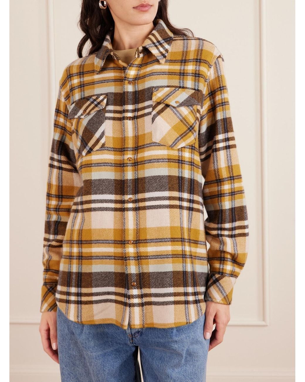 God's True Cashmere Multicolor Checked Cashmere Shirt