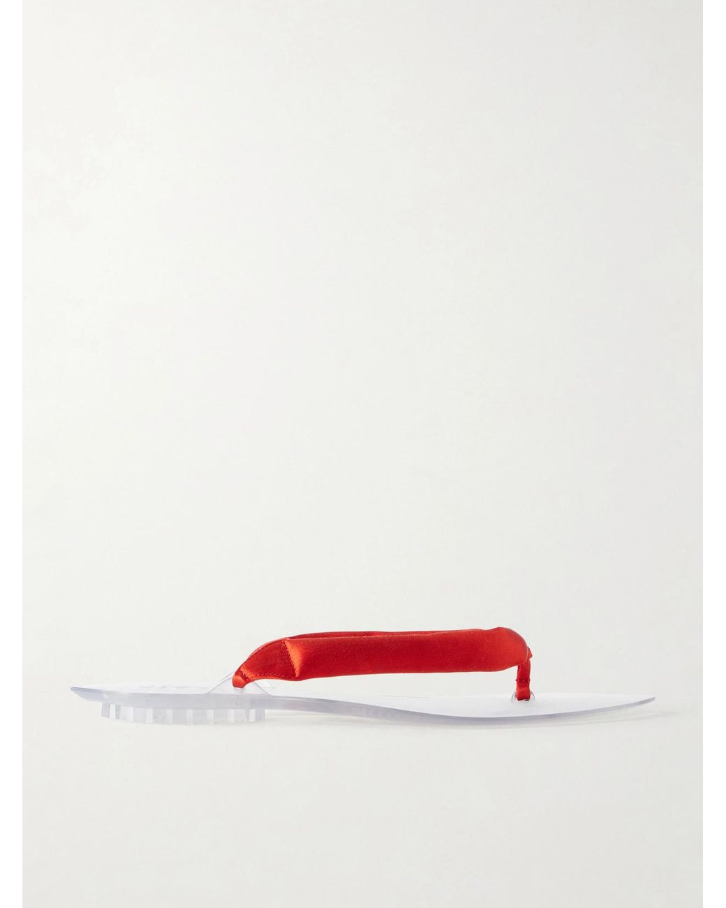 Alaïa White Invisible Jelly Satin-Trimmed Sandals