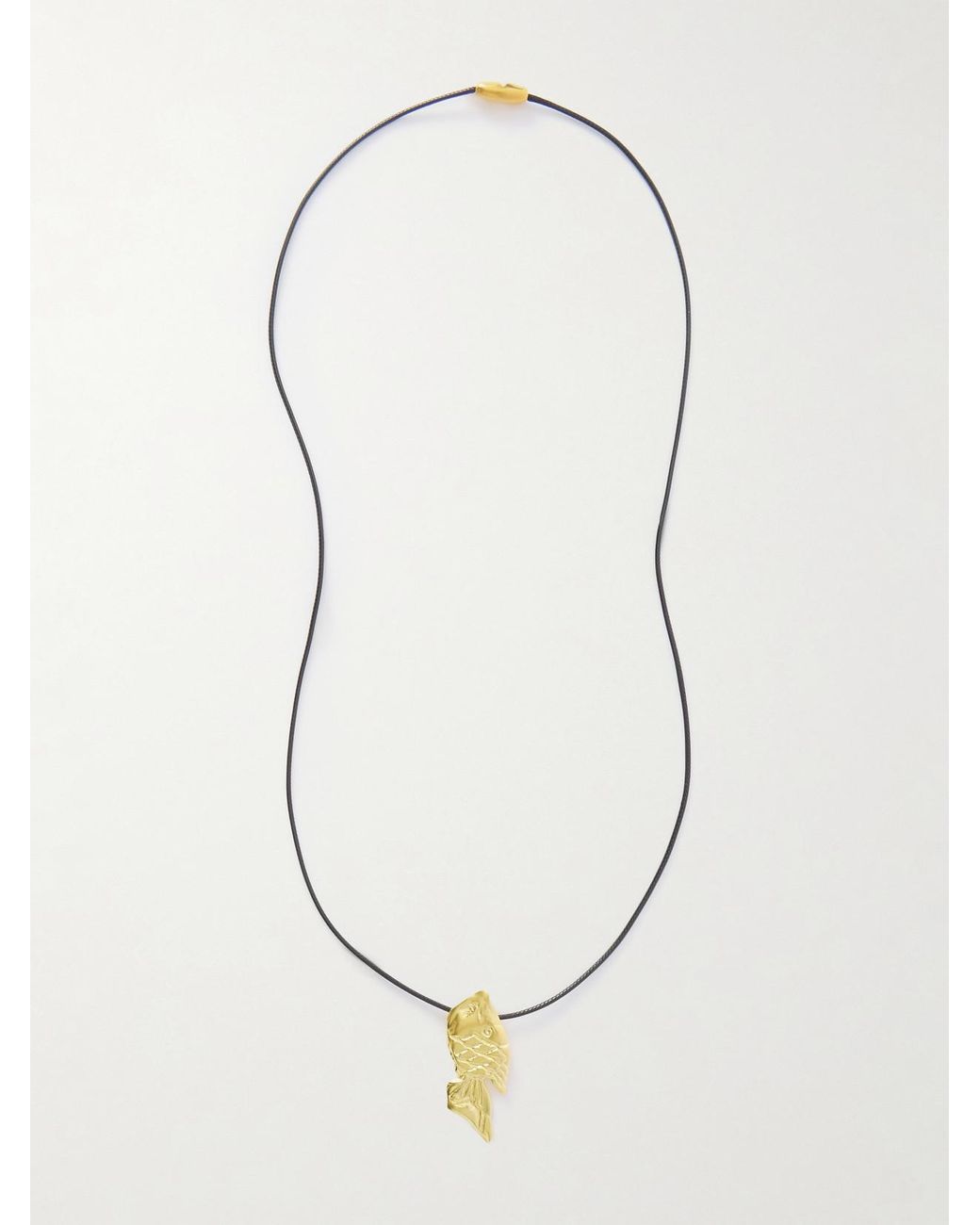 YSSO Natural Pisces Kette Aus Kordel Mit Vergoldetem Detail Aus Recyceltem Metall