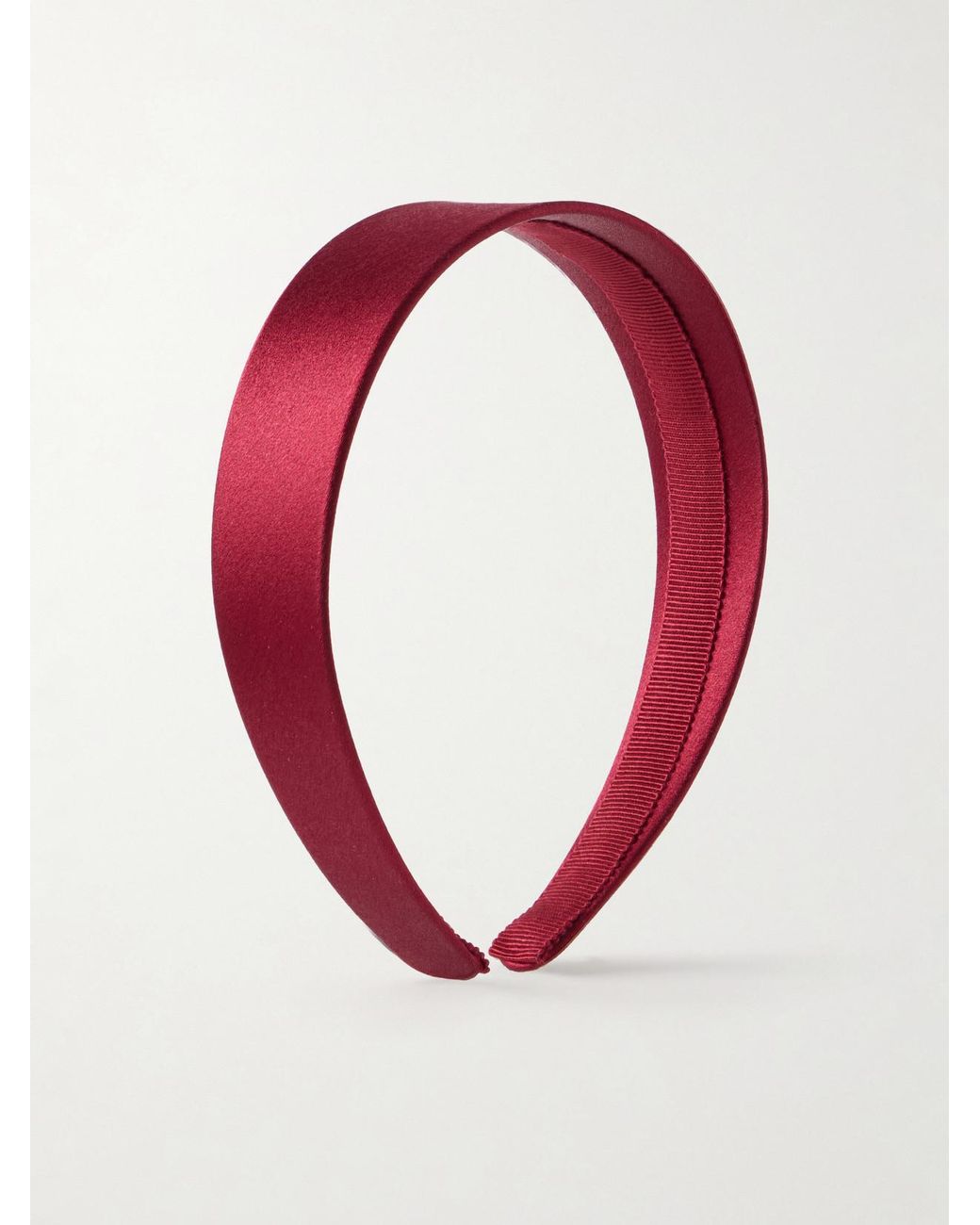 Jennifer Behr Red Tori Silk-Satin Headband