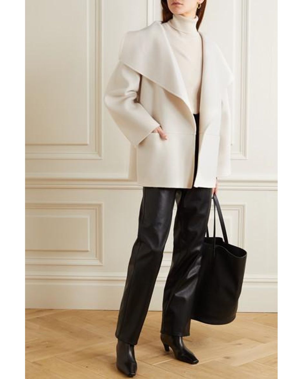 Totême Annecy Wool And Cashmere-blend Jacket in Natural | Lyst