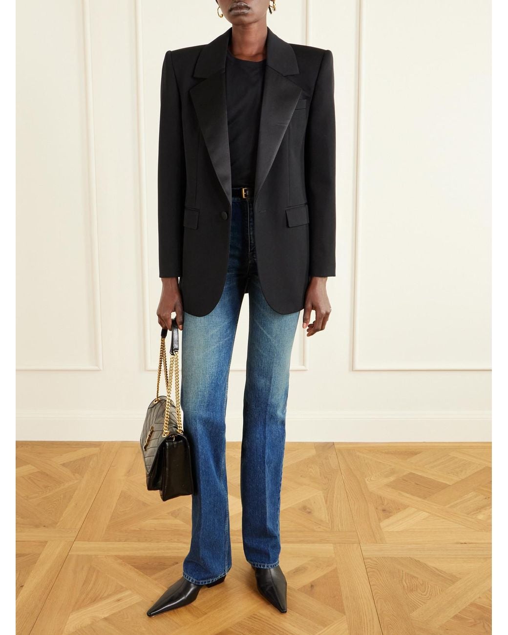 Saint Laurent Blue Neo Clyde Straight-Leg Jeans