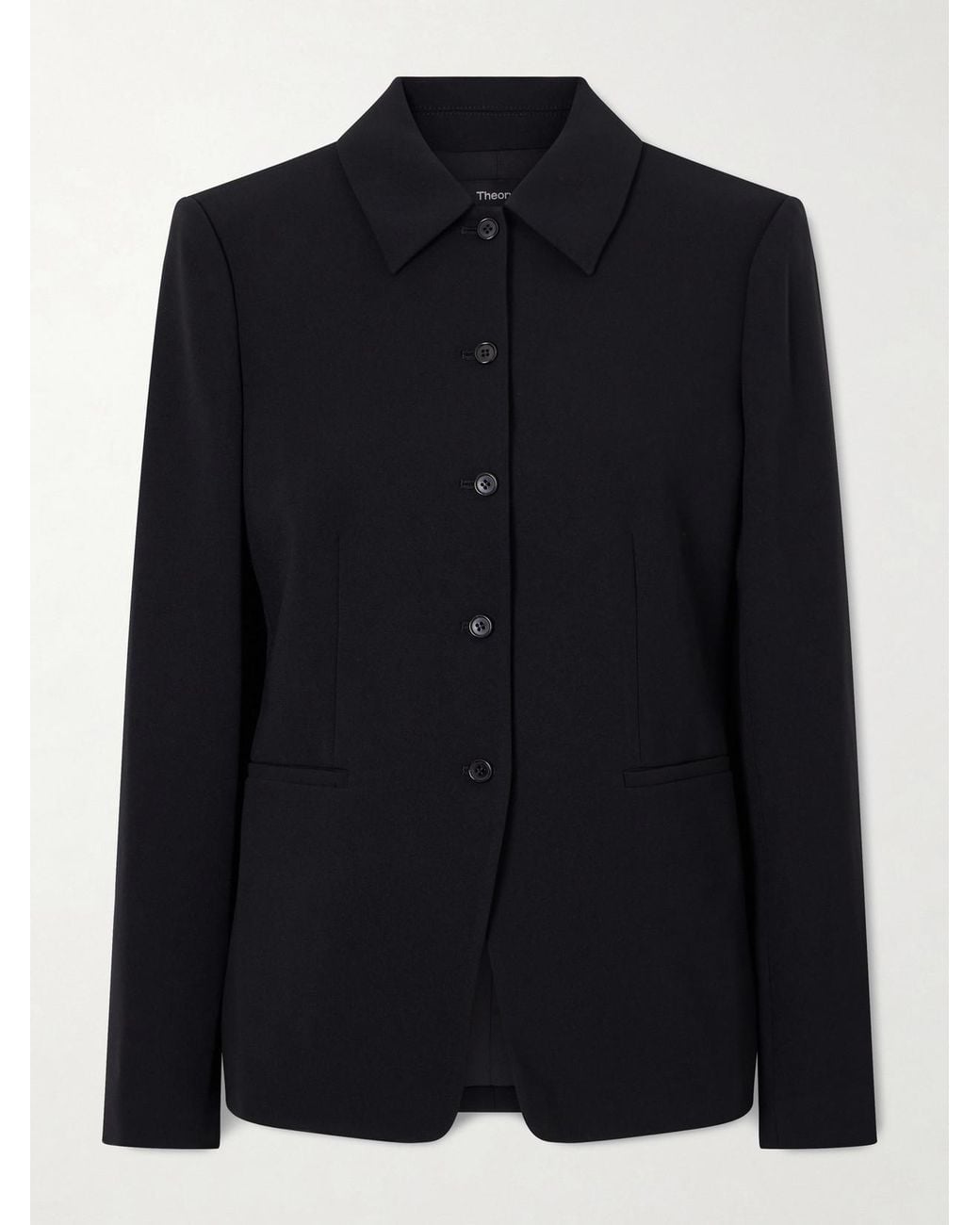 Theory Black Crepe Blazer