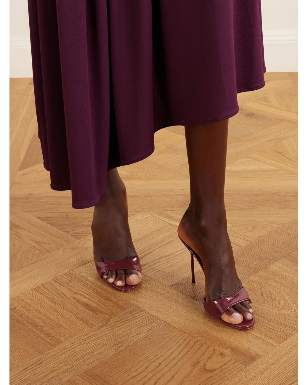 Paris Texas Pink Lidia 105 Patent-Leather Sandals