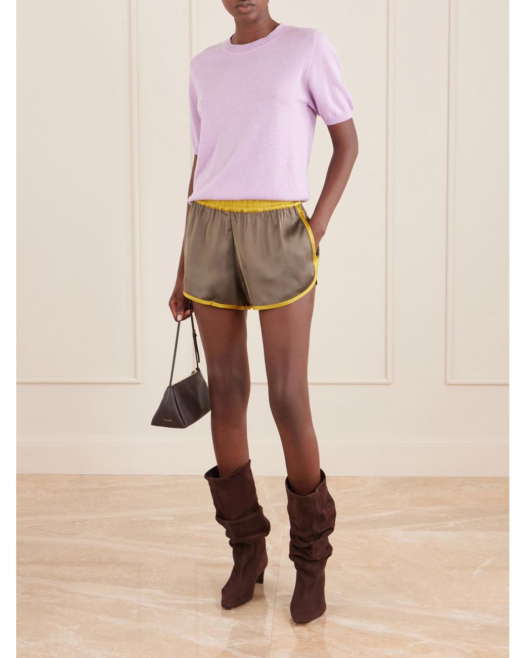 Staud Brown Wally Suede Knee Boots