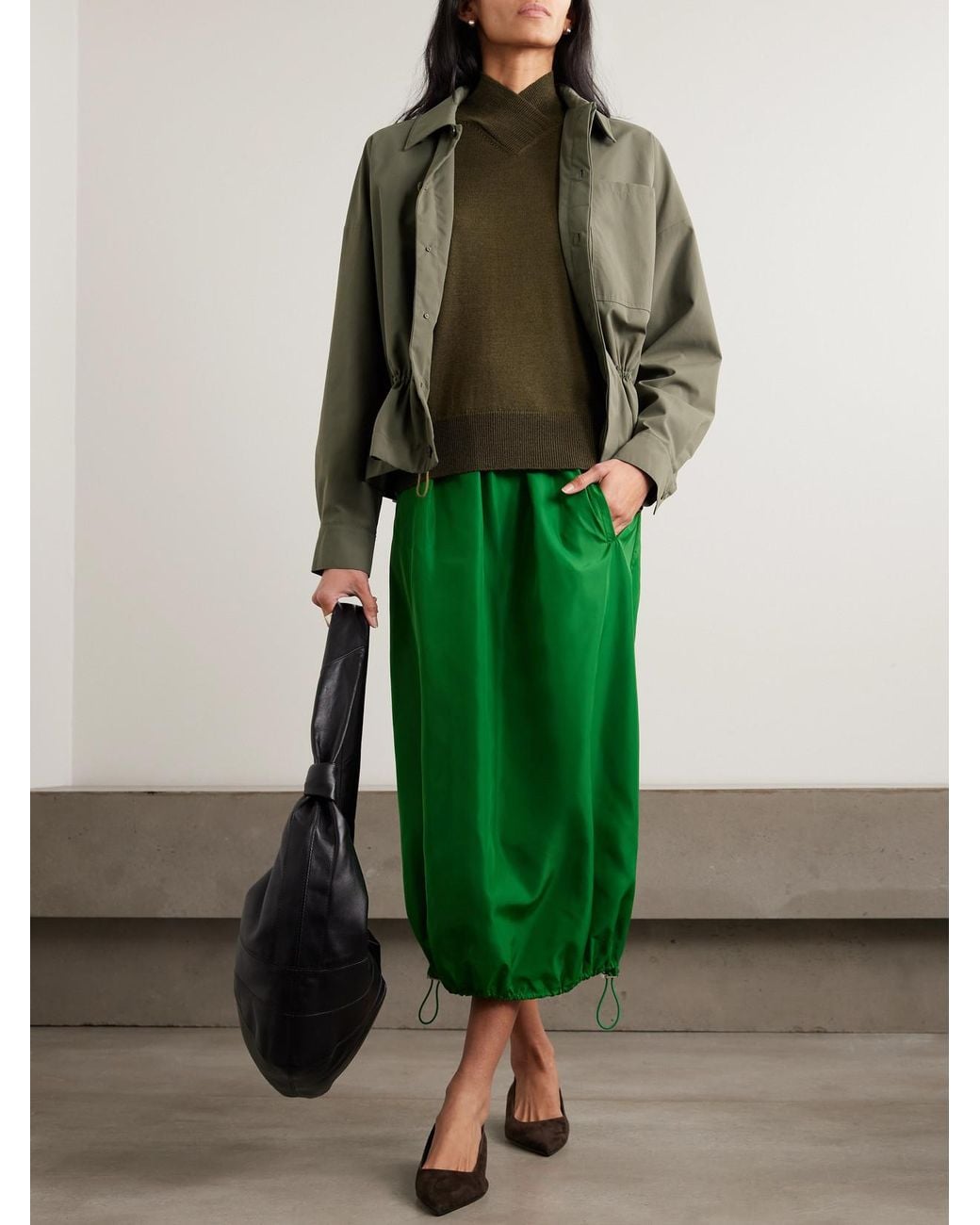 Tibi Green Shell Jacket