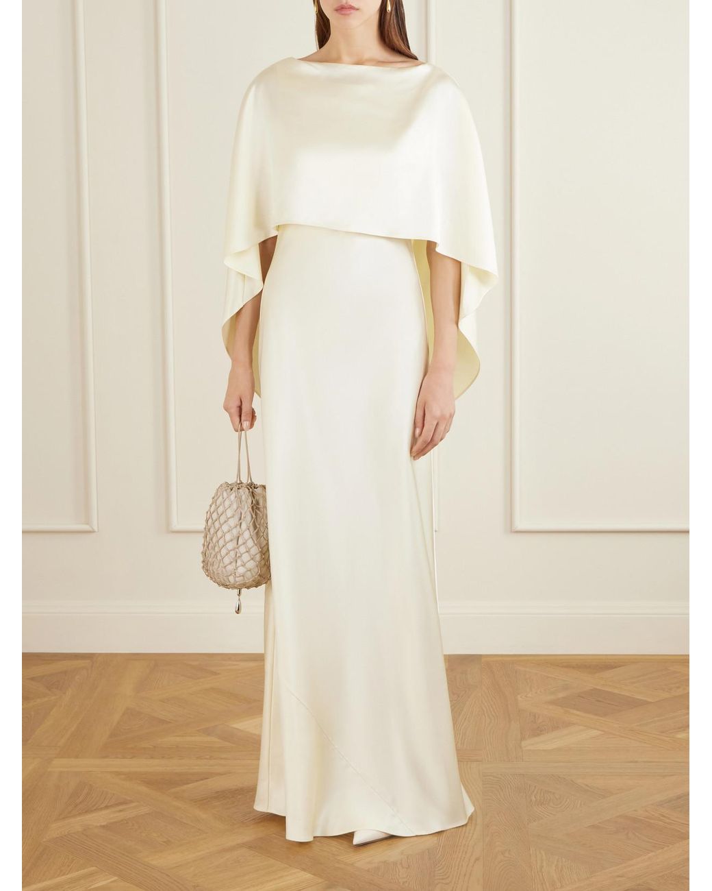 Heirlome Natural Anna Silk-Satin Maxi Dress
