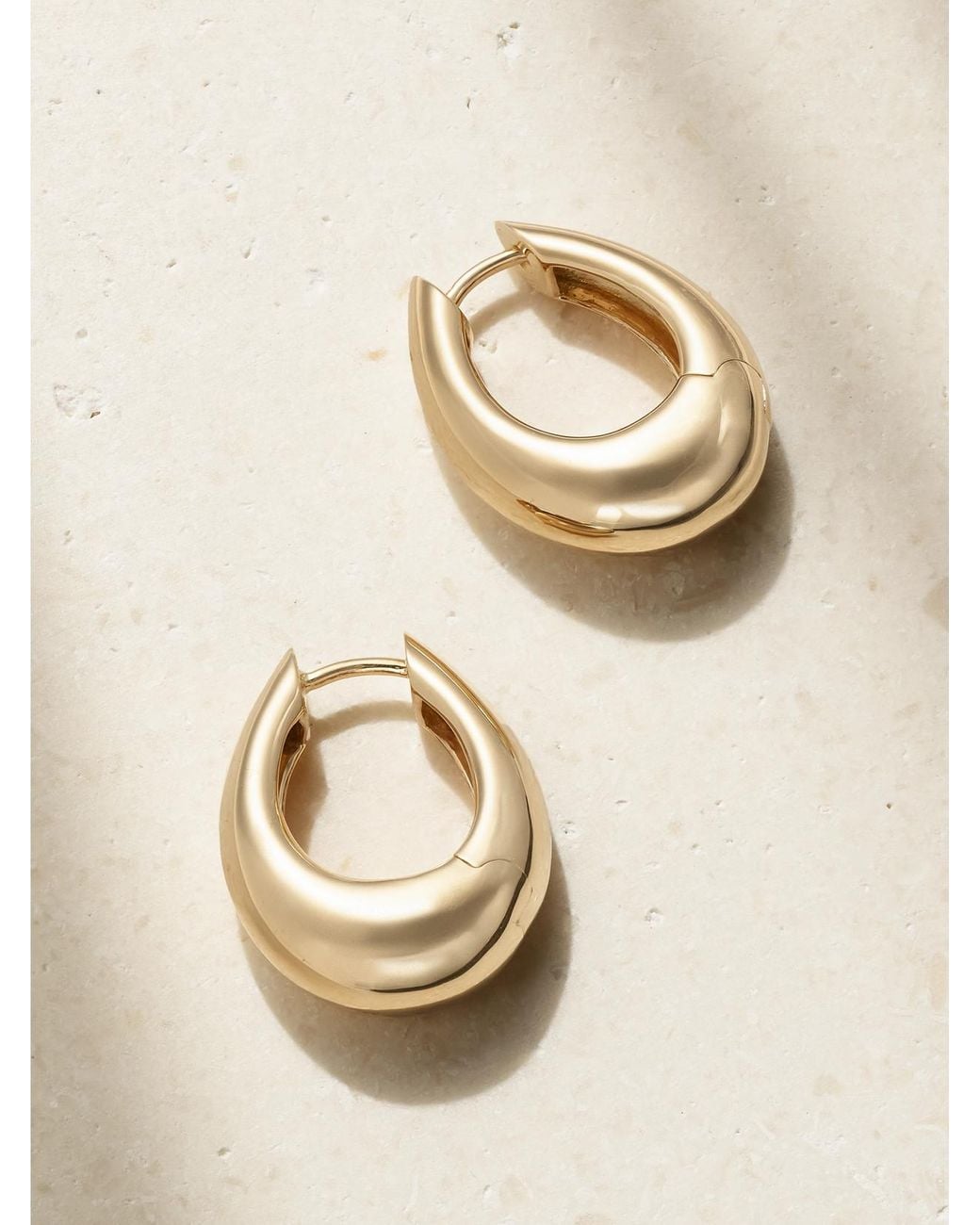 ANANYA Natural Chakra Icon 18-Karat Hoop Earrings