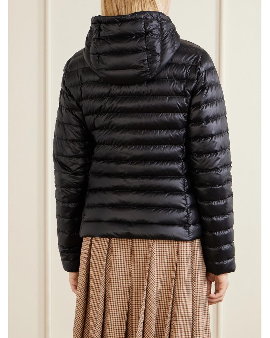 Moncler Black Igelhood Hooded Quilted Shell Down Jacket