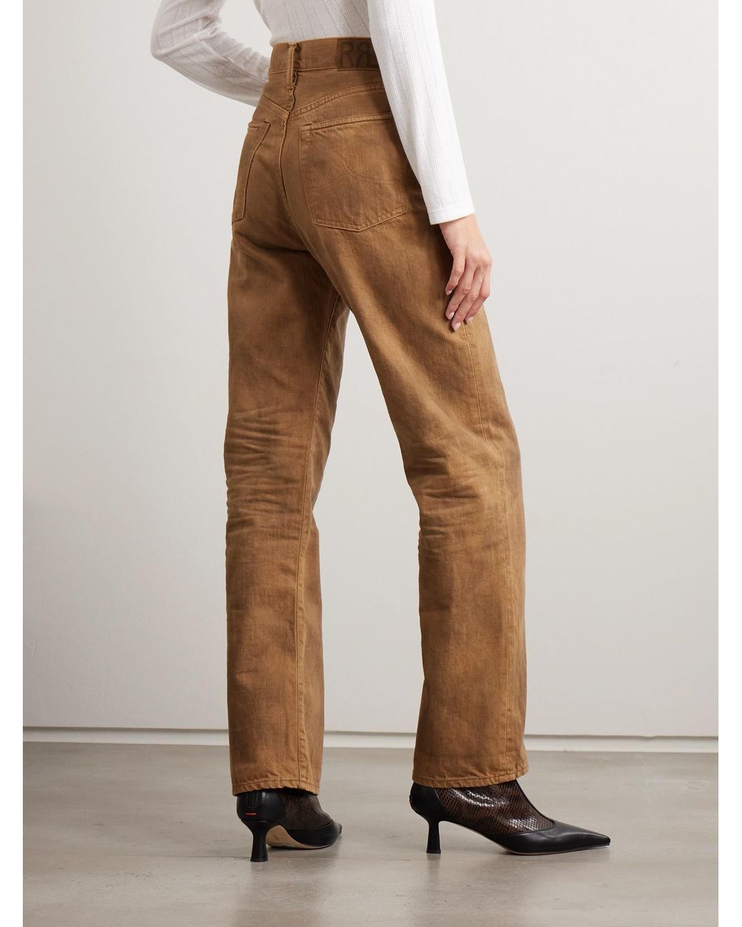 RRL Natural High-Rise Straight-Leg Jeans
