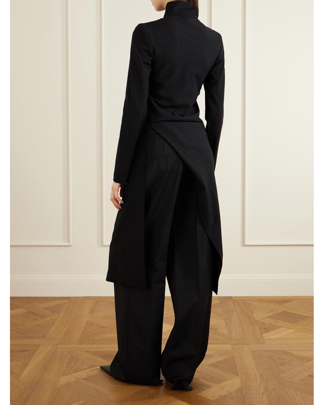 Colleen Allen Black Twist Stretch-Crepe Jacket