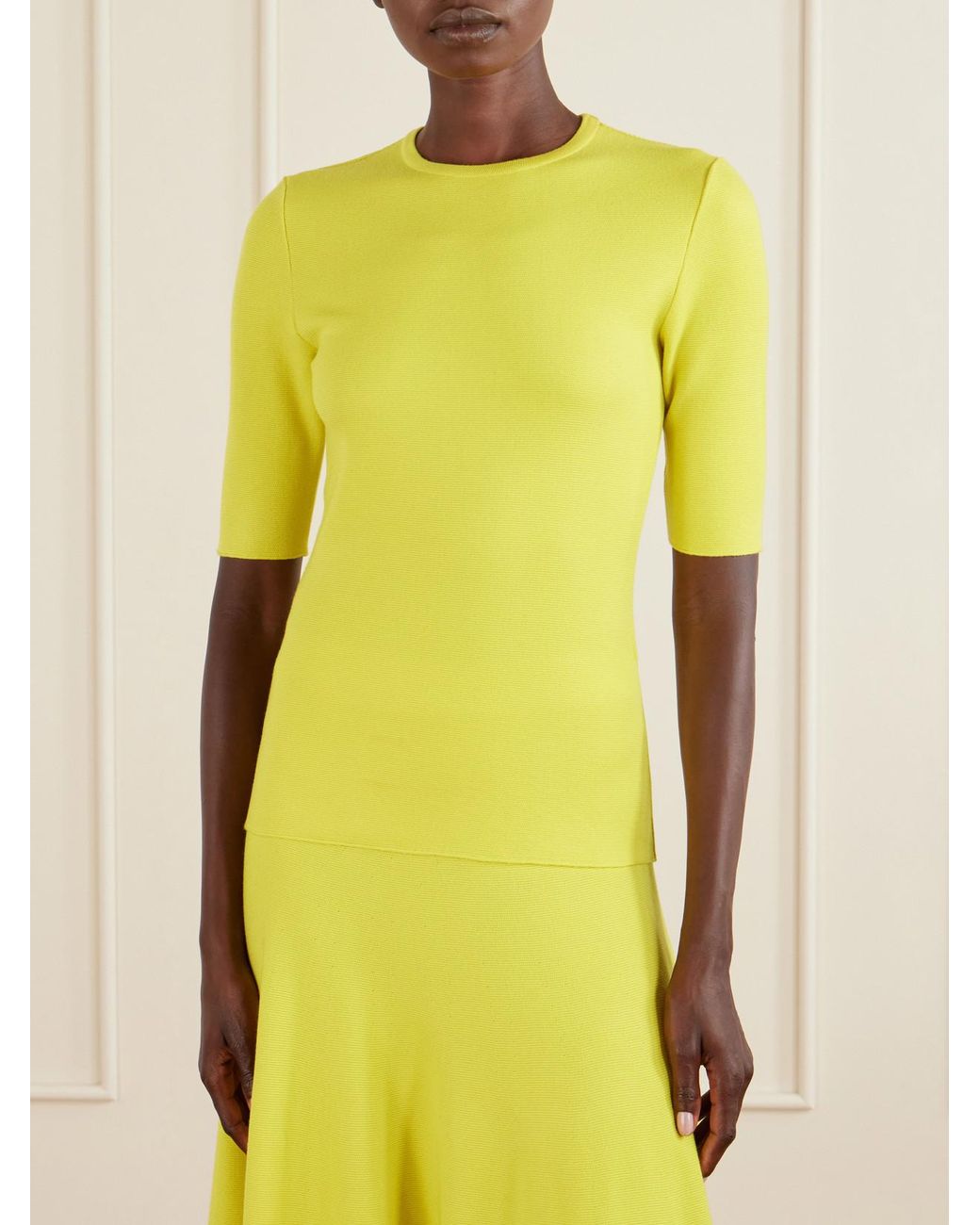Gabriela Hearst Yellow Axis Wool Knitwear