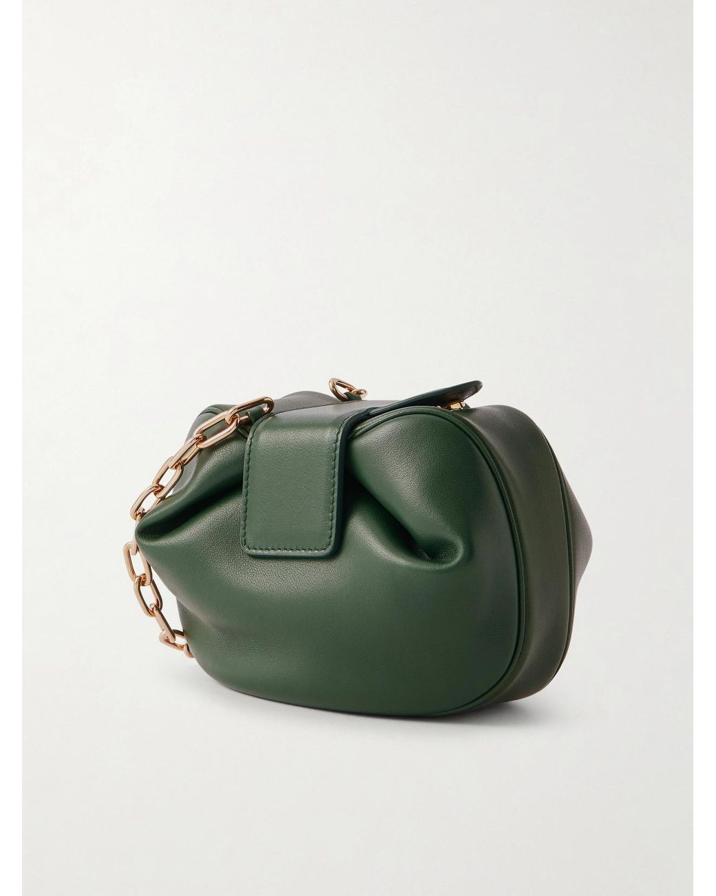 Gabriela Hearst Green Soft Demi Leather Clutch