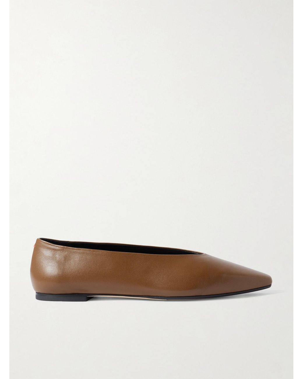Aeyde Brown Betty Leather Ballet Flats