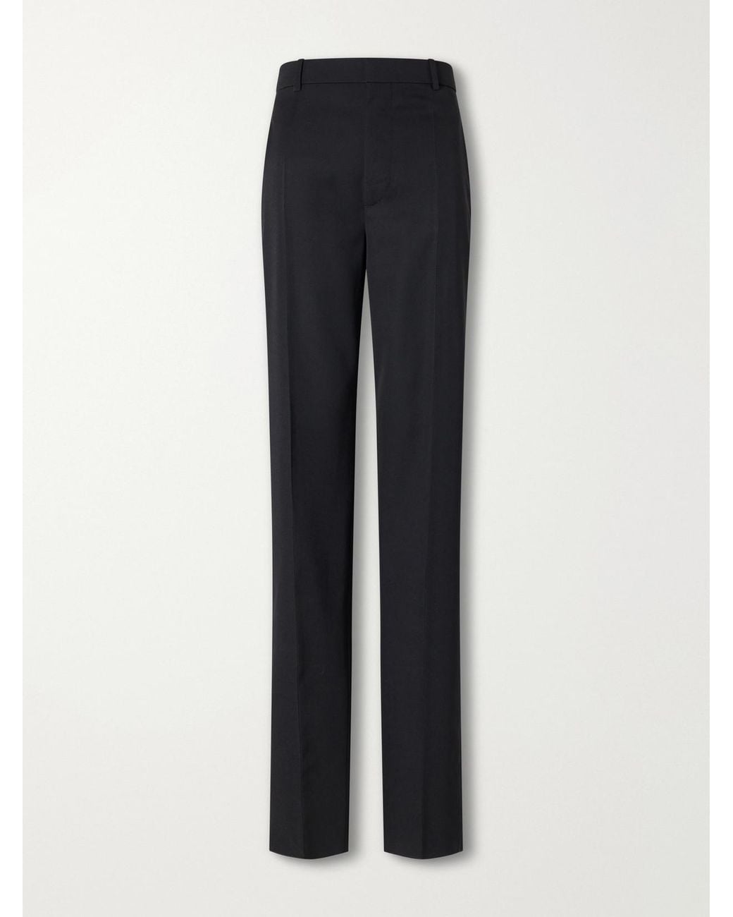 Bottega Veneta Blue Wool Grain De Poudre Straight-Leg Pants