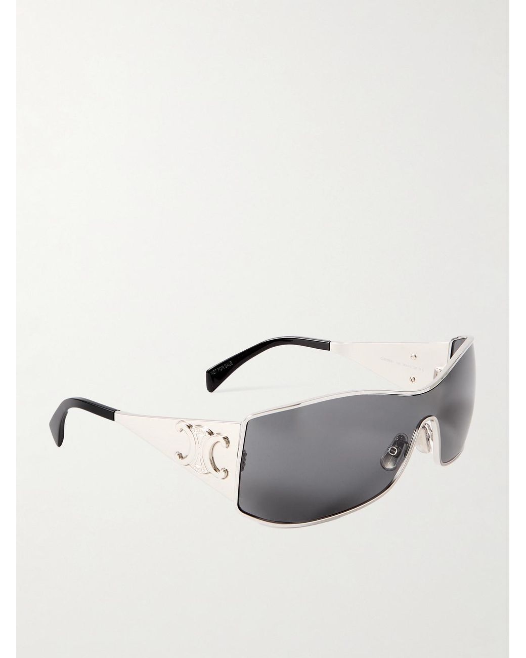 Céline Gray Rectangular-Frame-Tone Sunglasses