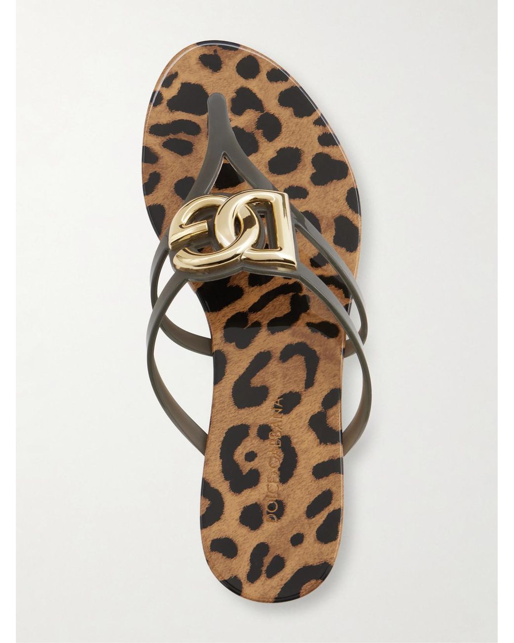 Dolce & Gabbana Multicolor Embellished Rubber Sandals