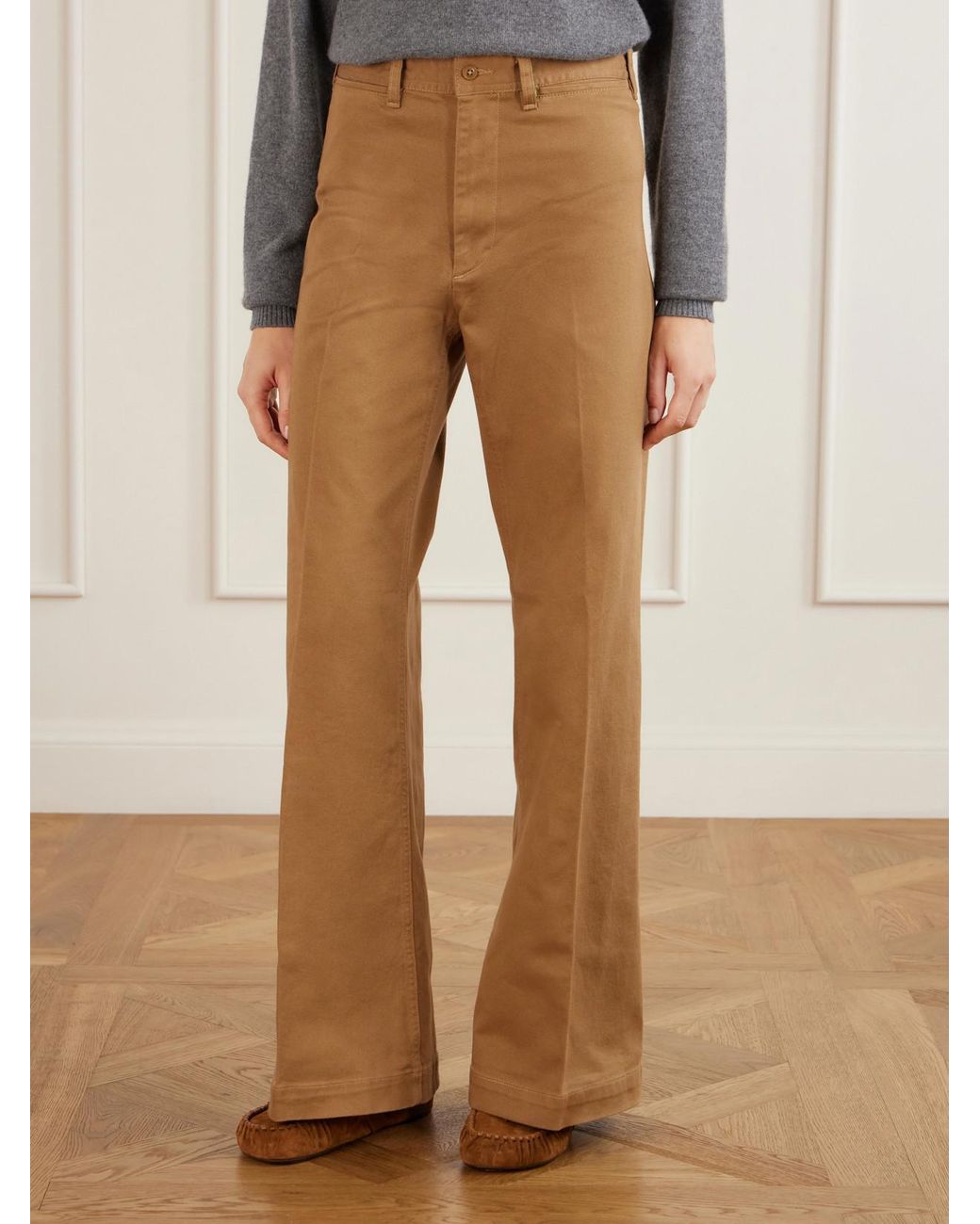 Polo Ralph Lauren Natural Stretch Cotton-Twill Flared Pants