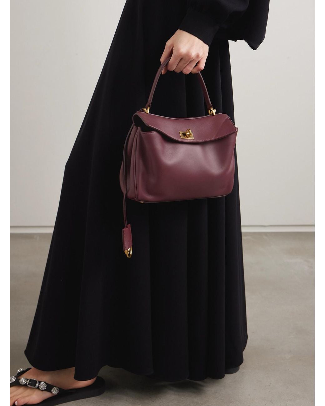Balenciaga Purple Rodeo Mini Leather Top-Handle Bag