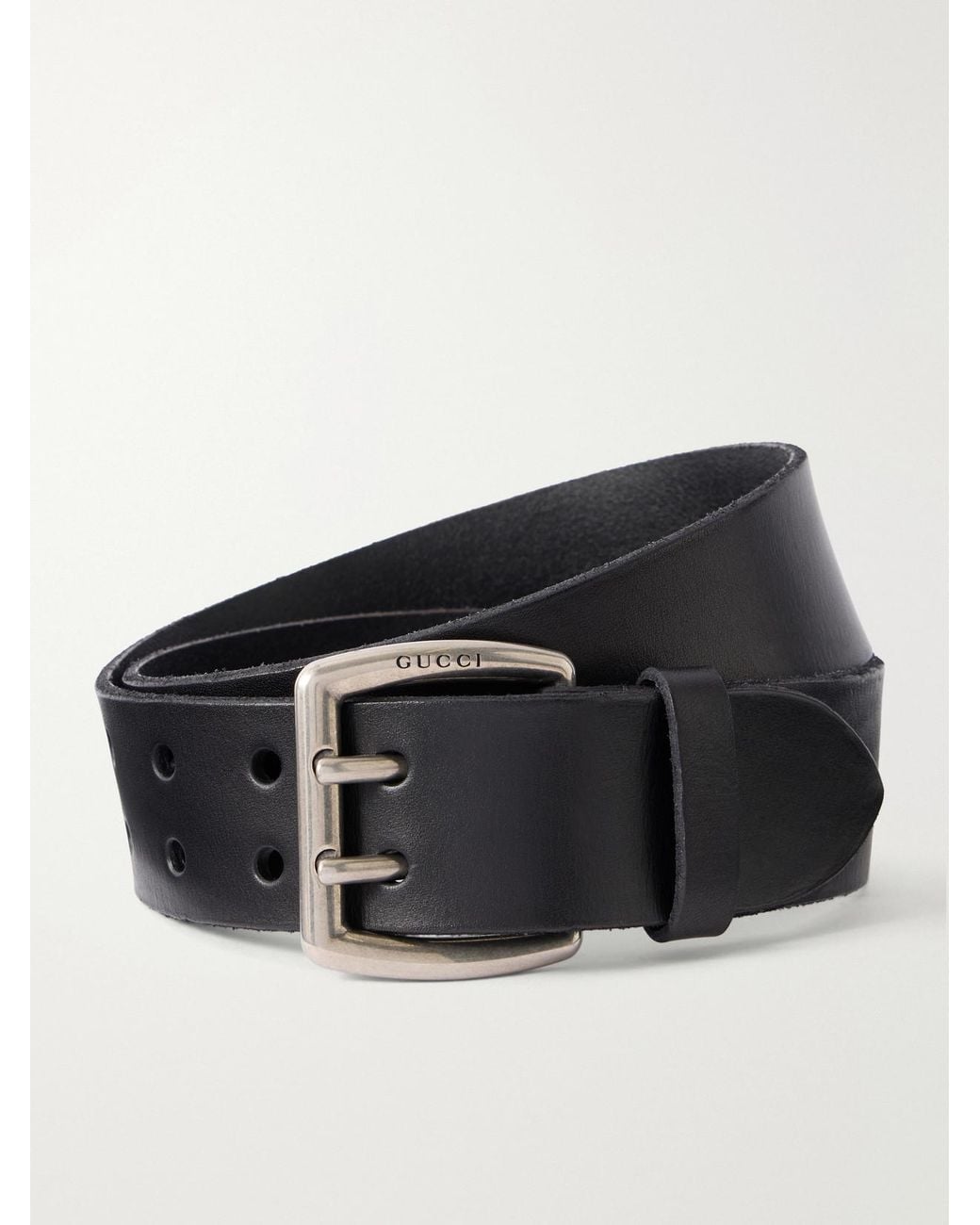 Gucci Black Wide Leather Belt