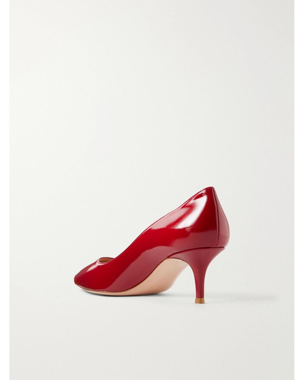 Gianvito Rossi Red Gianvito 55 Patent-Leather Pumps