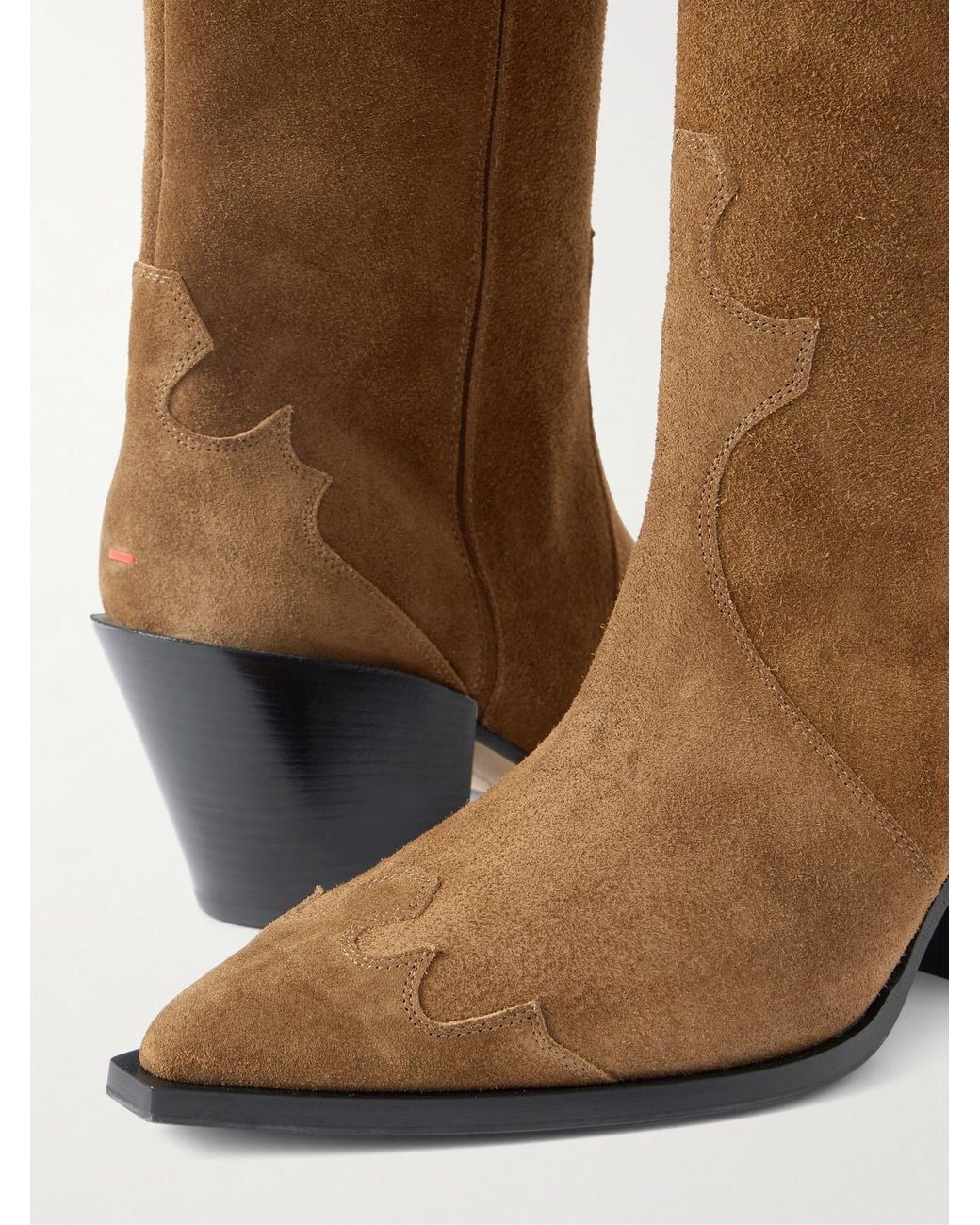 Aeyde Brown Ariel Suede Knee Boots
