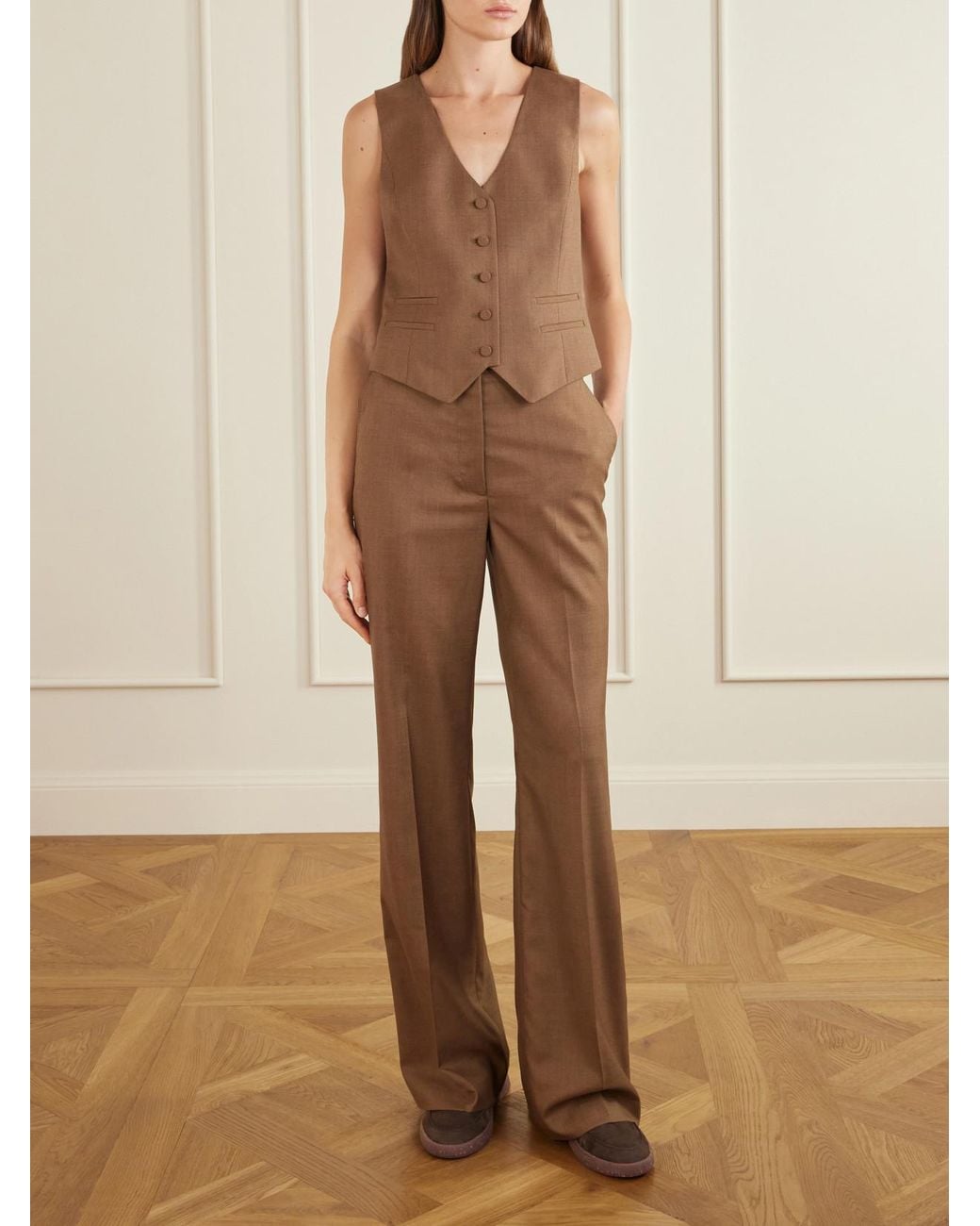 Gabriela Hearst Brown Coleridge Wool Vest