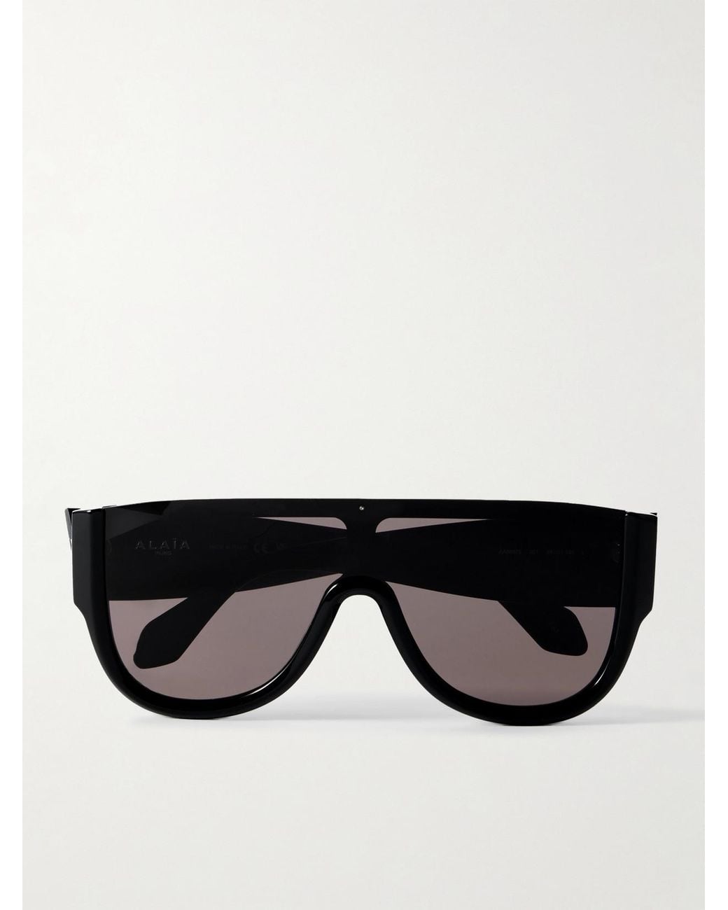 Alaïa Black Mask Large D-Frame Acetate Sunglasses