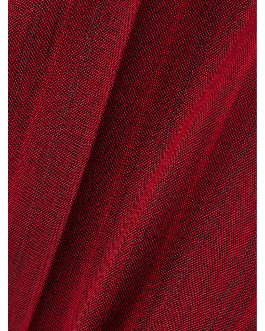 Bottega Veneta Red Striped Wool-Blend Pants
