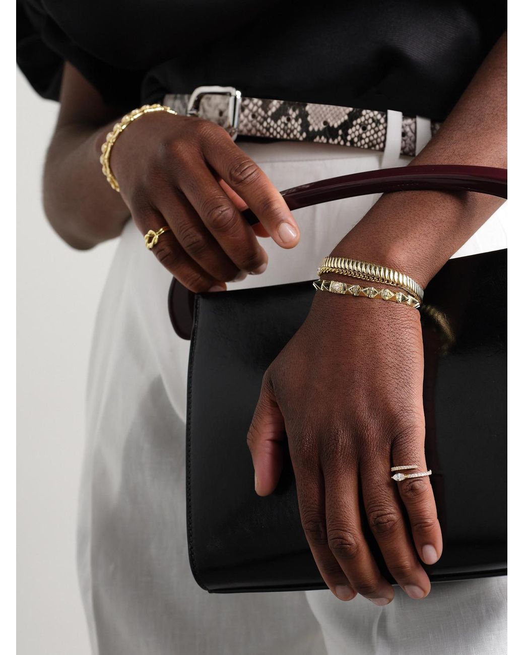 Anita Ko Metallic Small Spike 14-Karat Diamond Bracelet