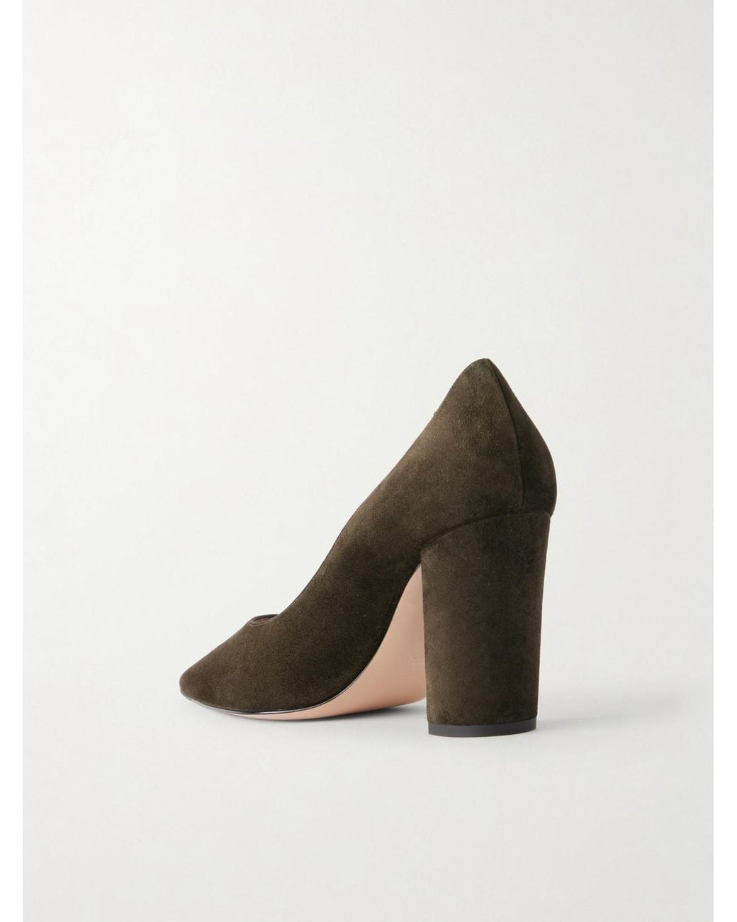 Gianvito Rossi Green Piper 85 Suede Pumps
